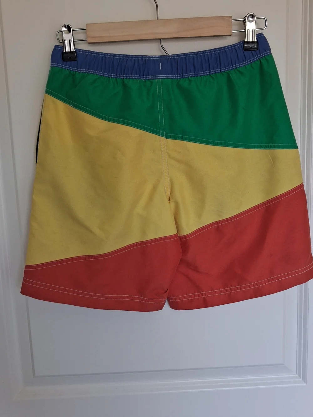 Hanna Andersson Boys Colorblock Swim Trunks Sz